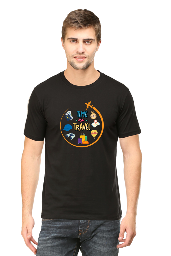 Time to Travel T-shirt | Black | Men