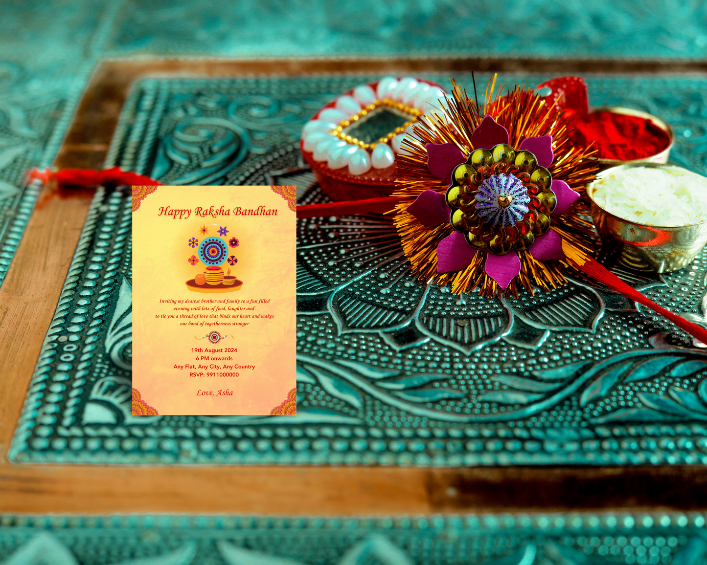 Raksha Bandhan Printable Invitation Card