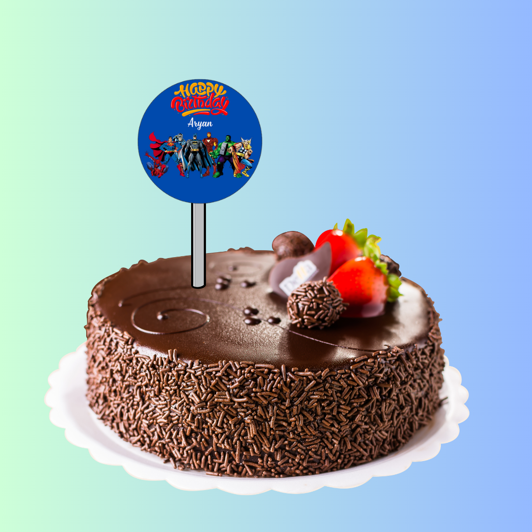 Superhero themed cake topper | Pack of 6