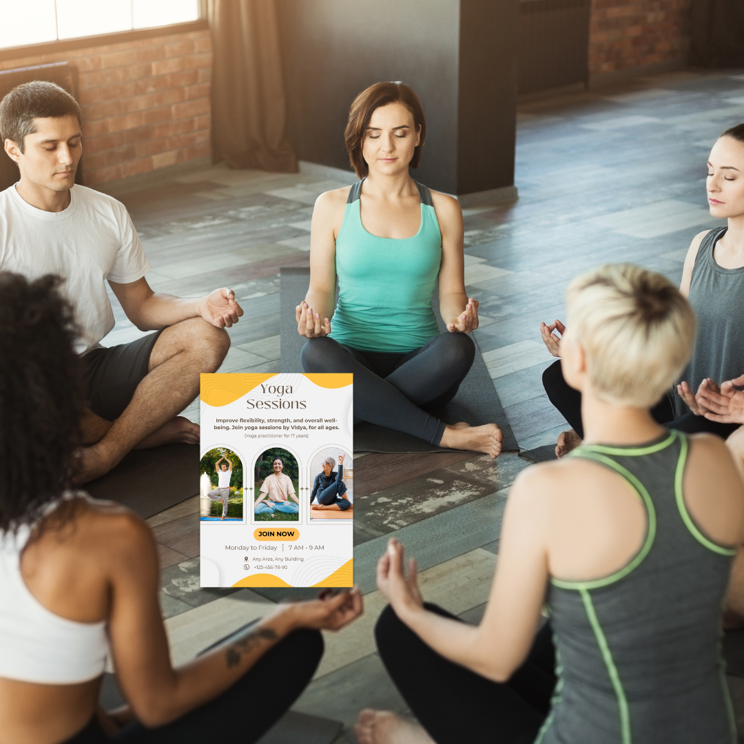 Yoga Session for All Printable A3 or A4 Poster