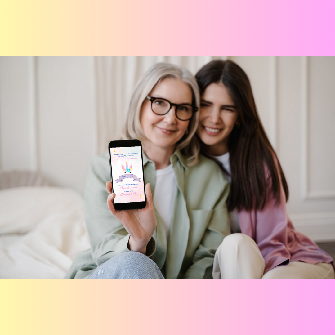 Unicorn Baby Arrival Mobile Card