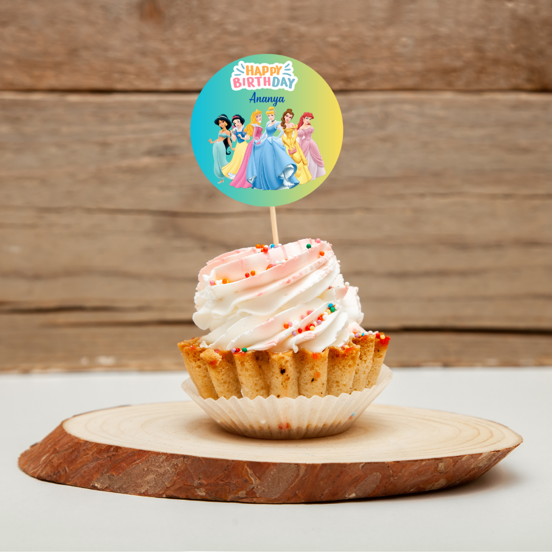 Princess themed cake topper | Pack of 6