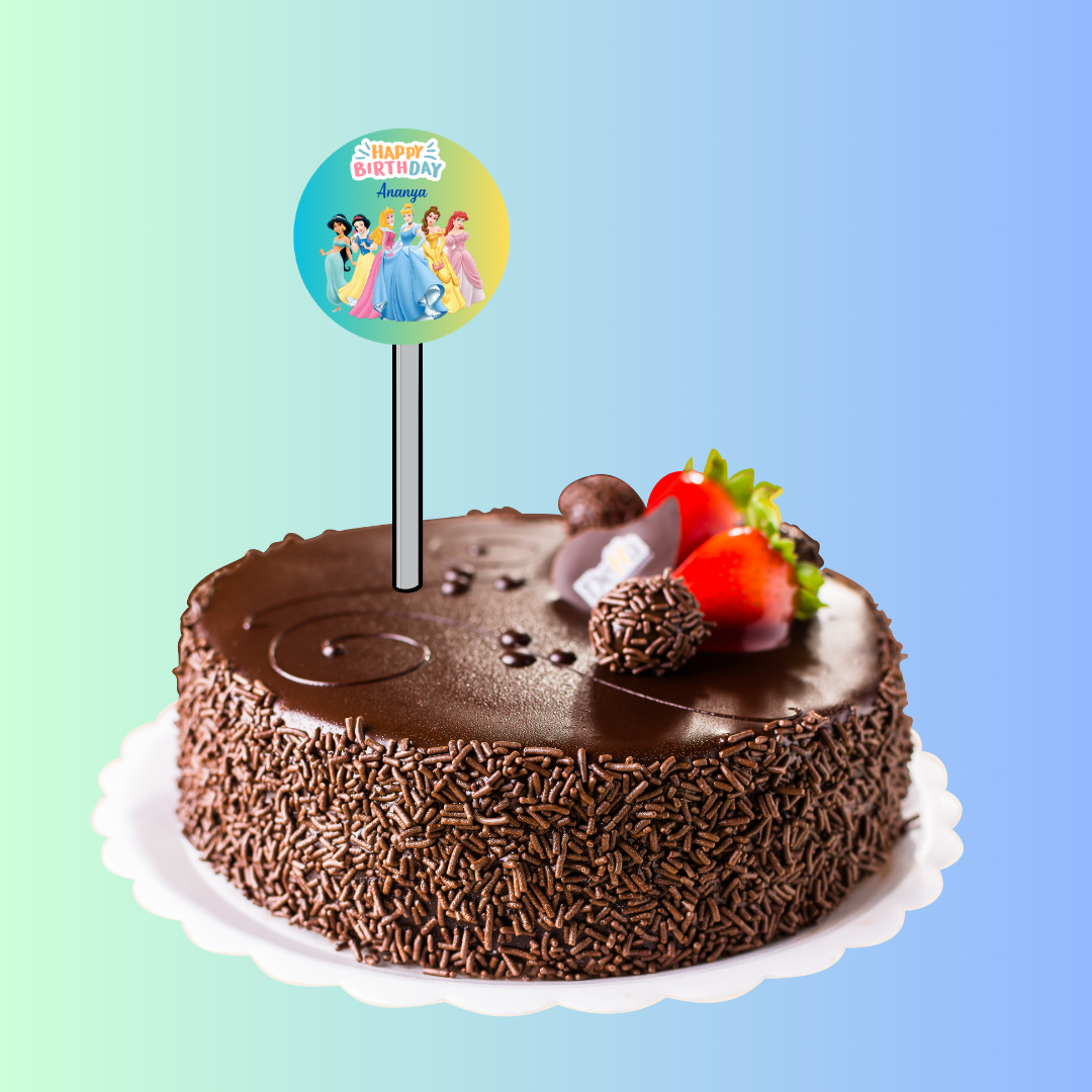 Princess themed cake topper | Pack of 6