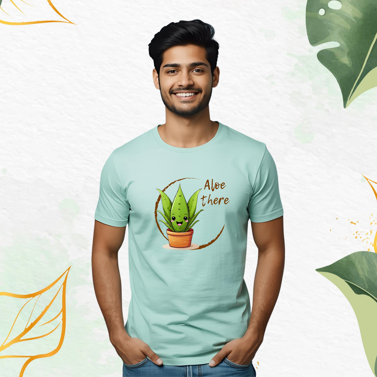 Aloe There T-shirt | For Nature lovers | Mint Green | Women | Men