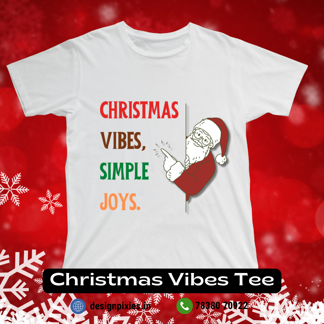Christmas Vibes T-shirt | White | Men | Women