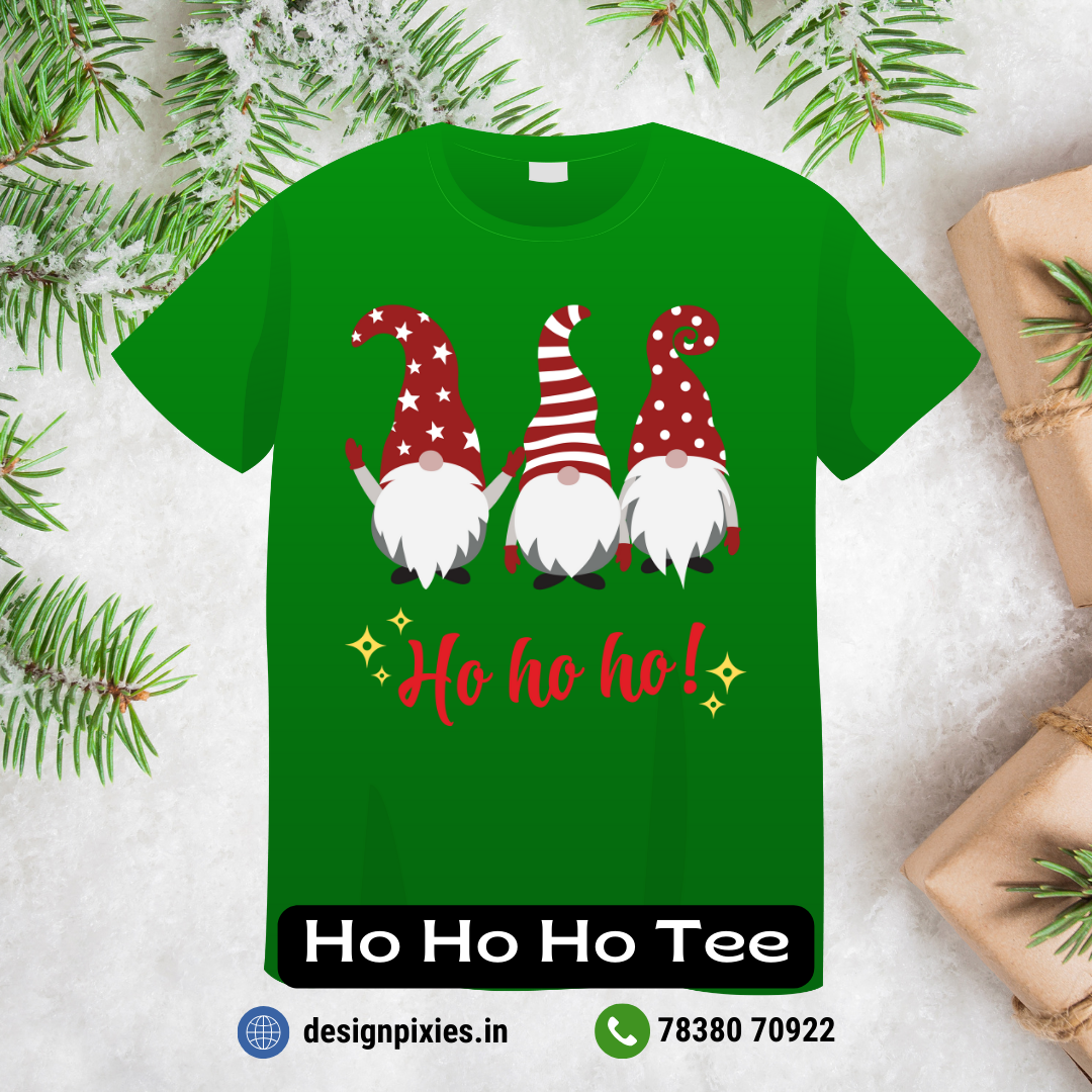 HoHoHo Gnome T-shirt | Green | Women | Men