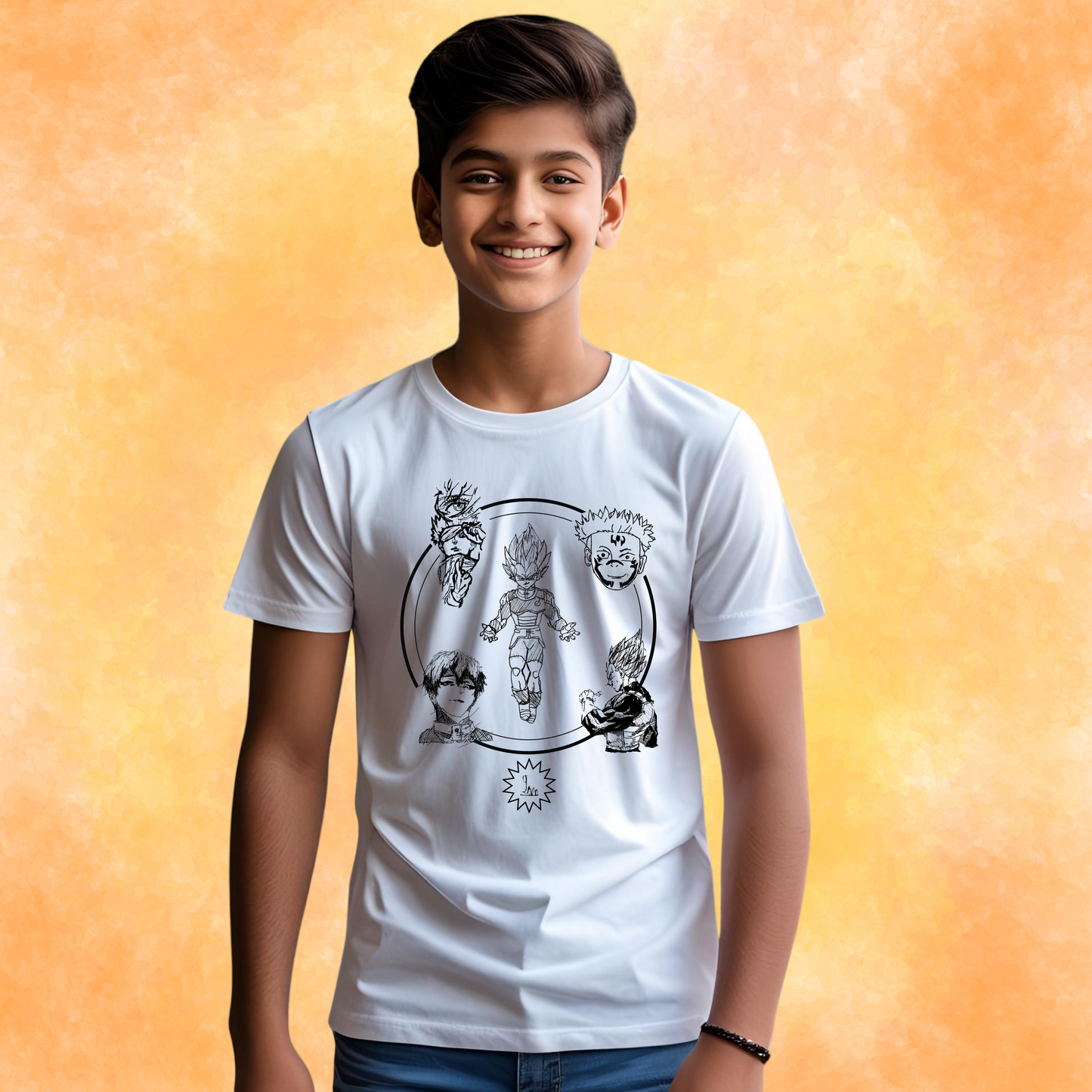 Artist Edition Personalized Half Sleeves T-shirt | White | Boys | Girls