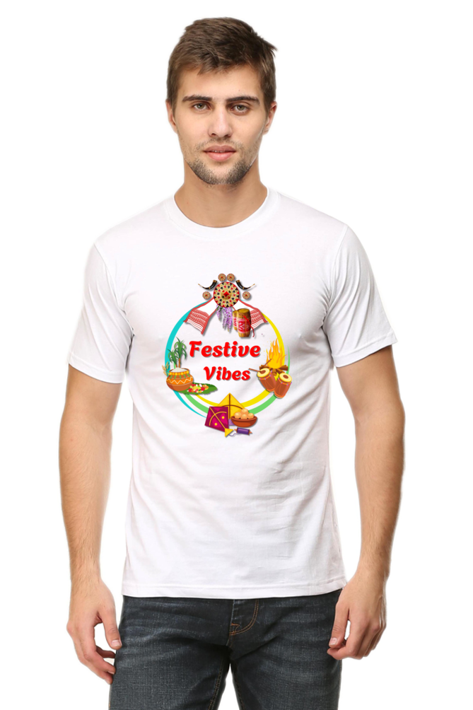 Festive Vibes T-shirt | White | Men | Women