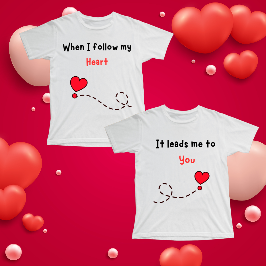 Follow My Heart T-shirt | White | Men | Women