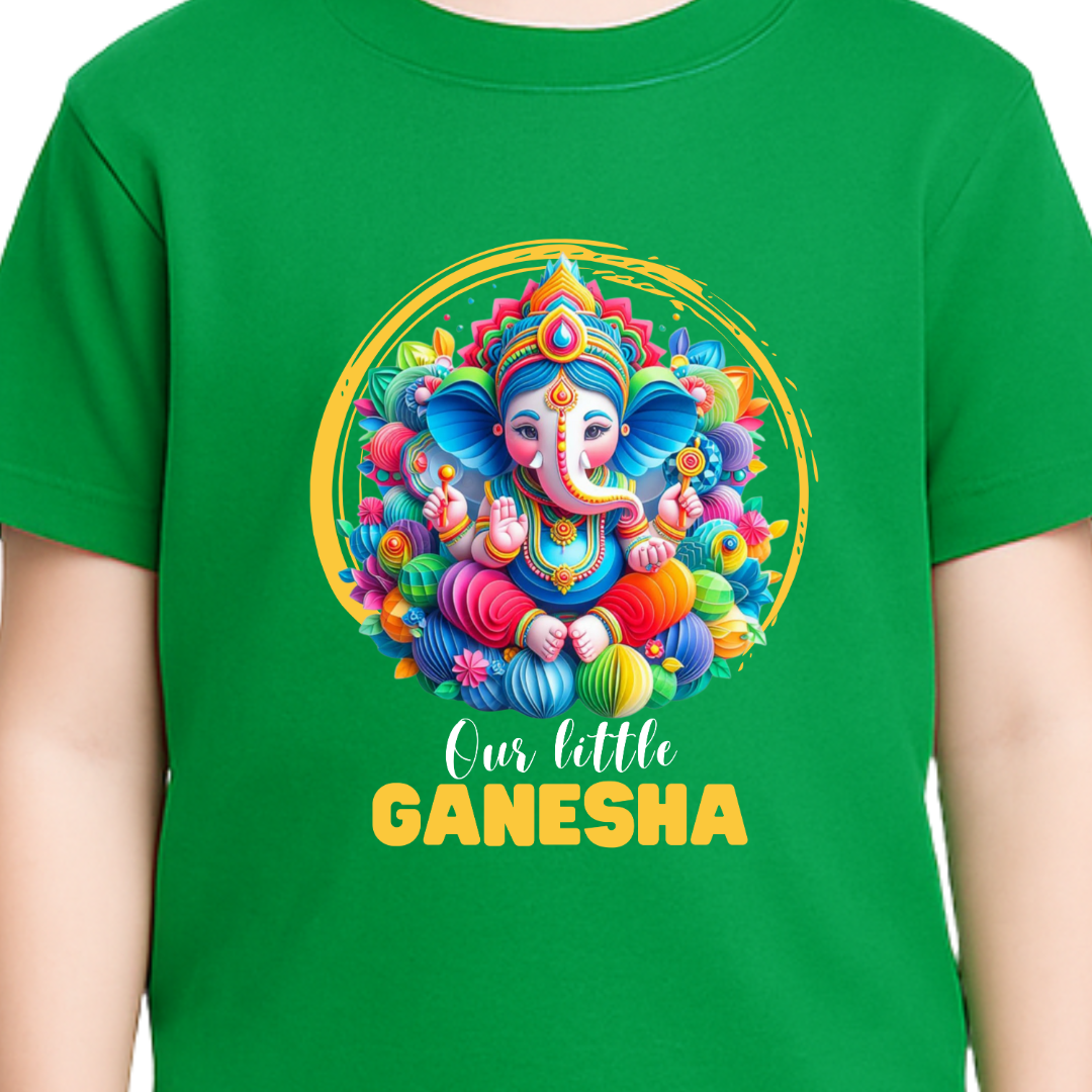 Little Ganesha T-shirt | Green | Kids | Boys