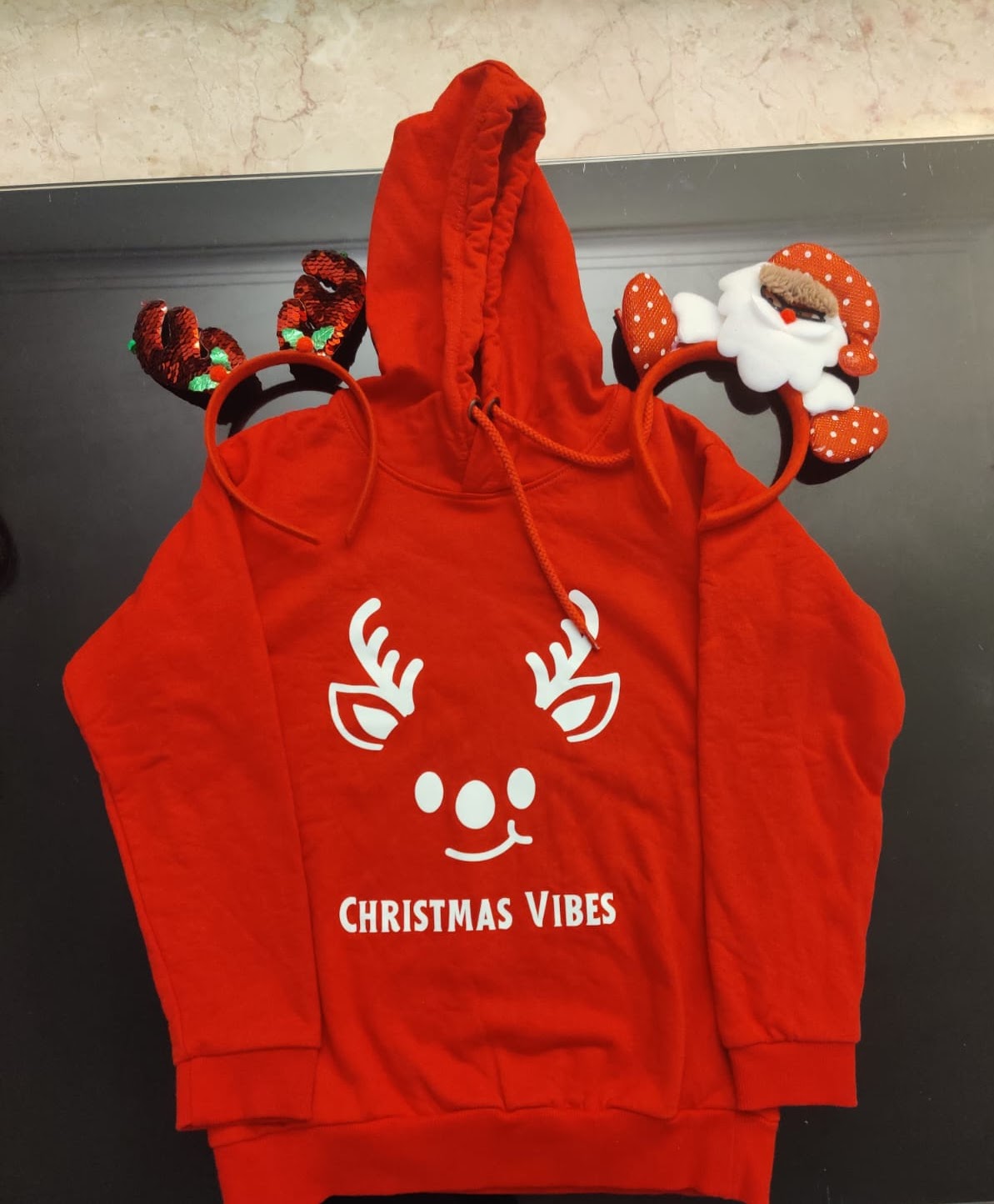 Kids Glow-in-Dark Hooded Sweatshirt | Red | Kids