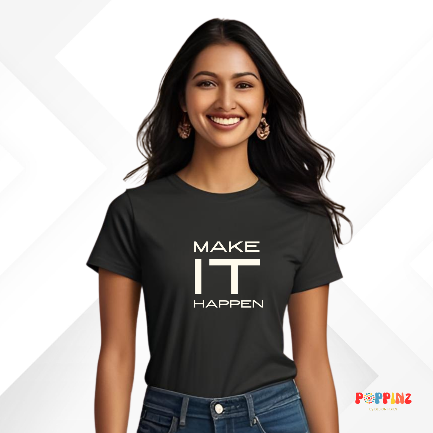 Make It Happen Cotton Tshirt | Black | Men | Women