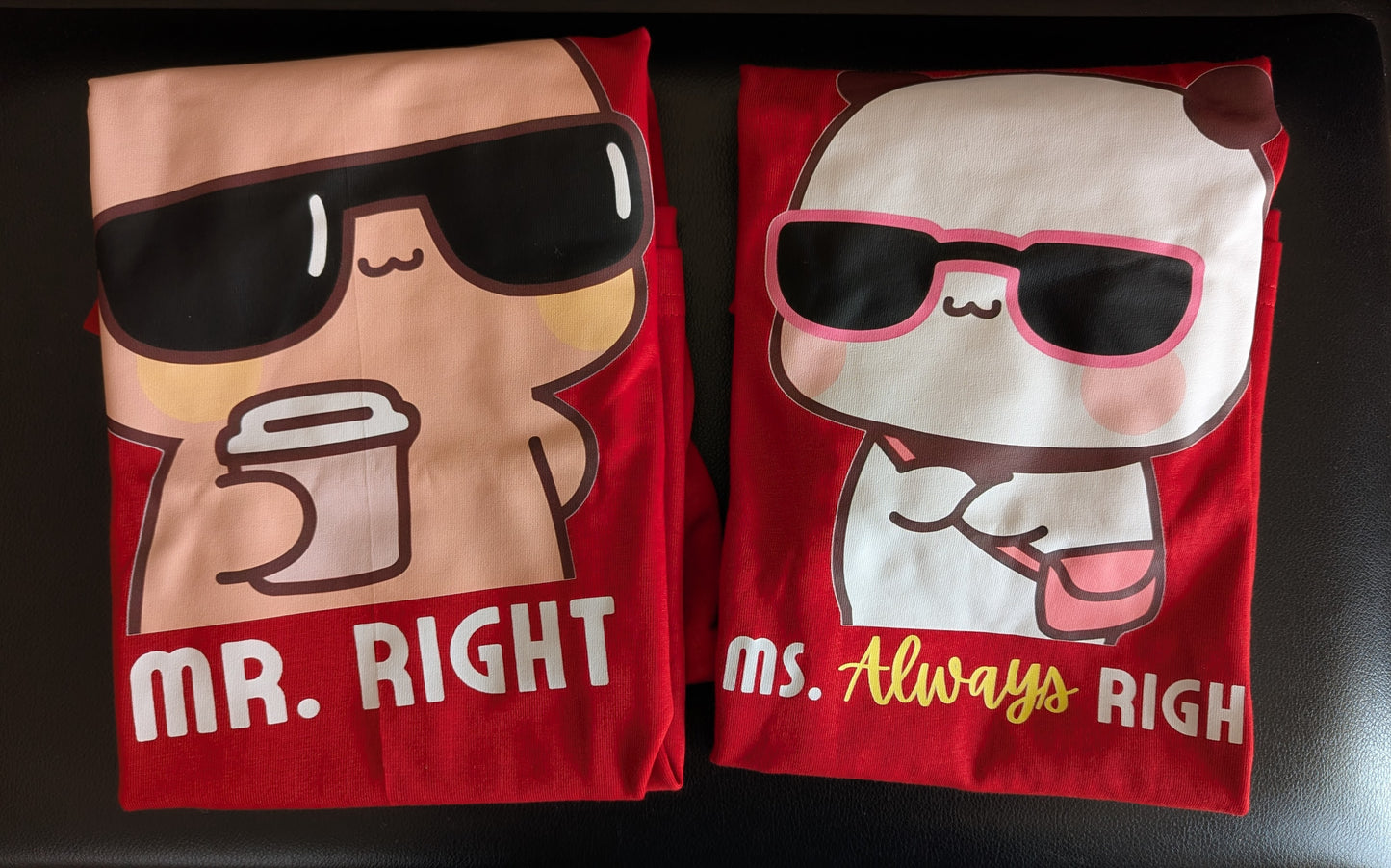 Mr Right & Ms Always Right T-shirt | Red | Men | Women