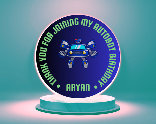 Robotic Birthday Printable Thank You Sticker | 6 Stickers Pack