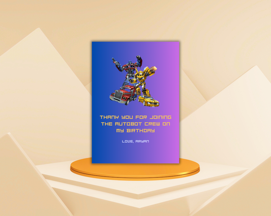 Robotic Printable Thank You Card | 15 Cards Pack