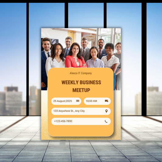Business Meet Printable Invitation Card