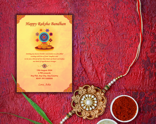 Raksha Bandhan Printable Invitation Card