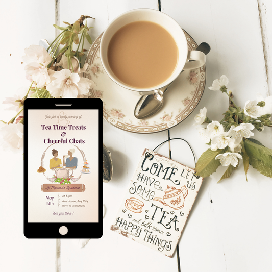Tea Party Mobile Invitation