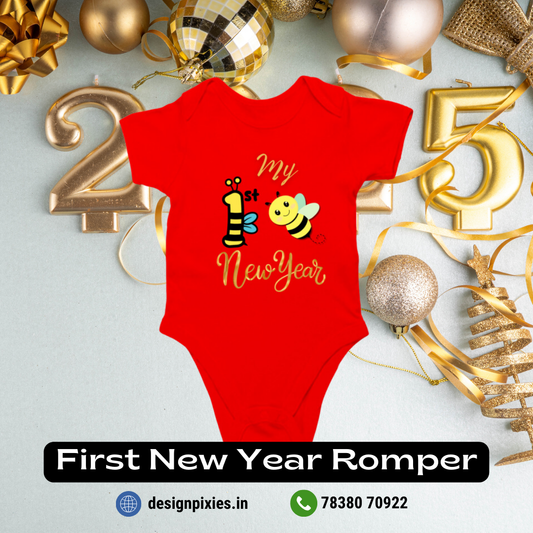 Kids 1st New Year Romper | Red | Kids | Infant