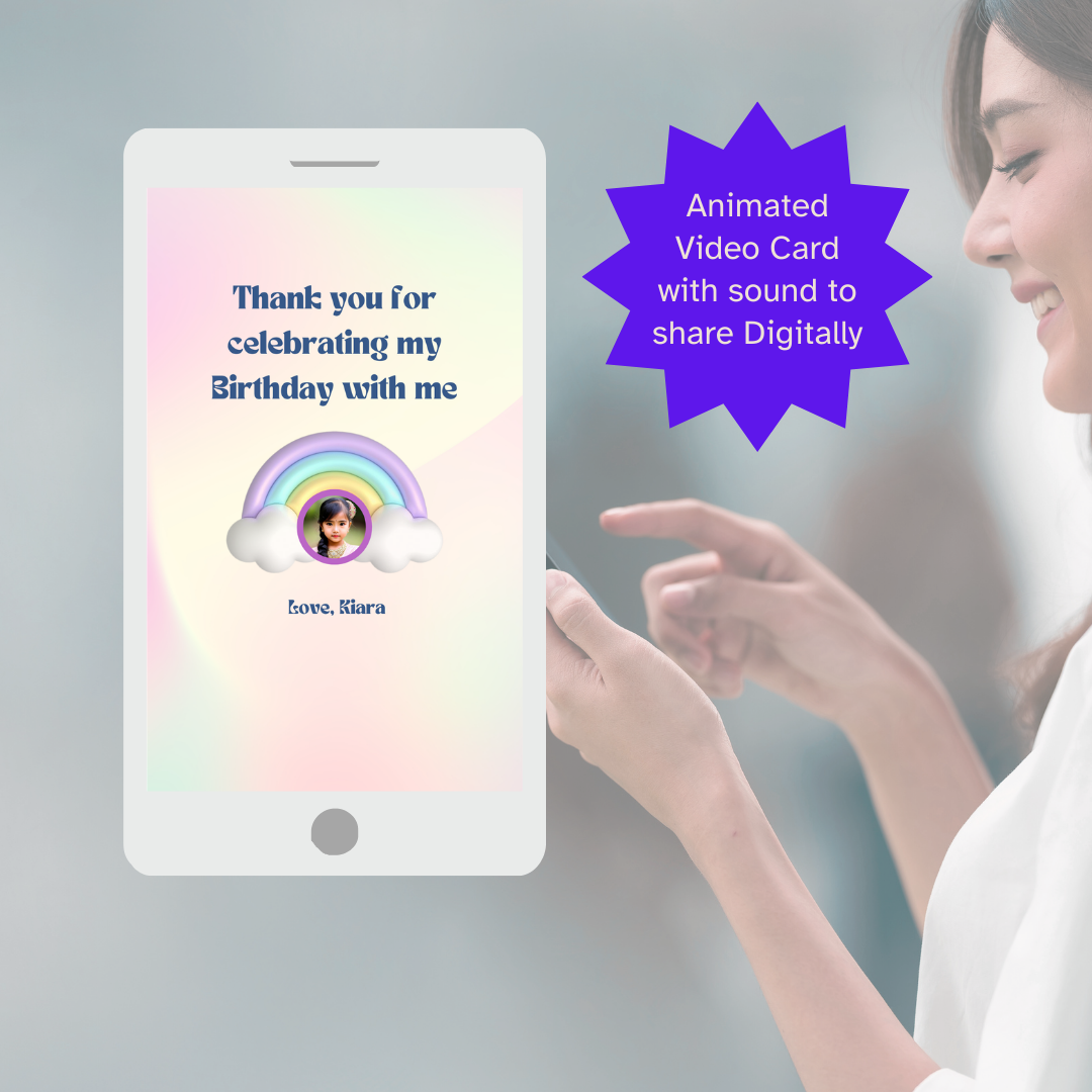 Unicorn Mobile Thank You Card