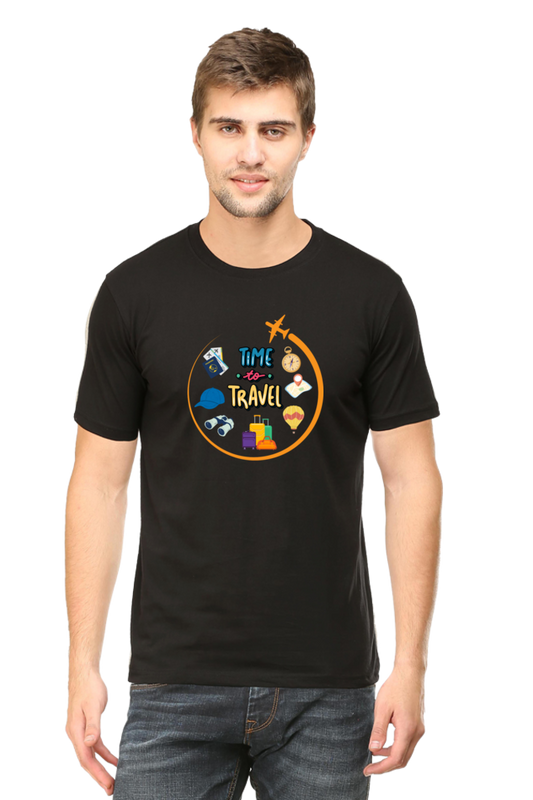 Time to Travel T-shirt | Black | Men