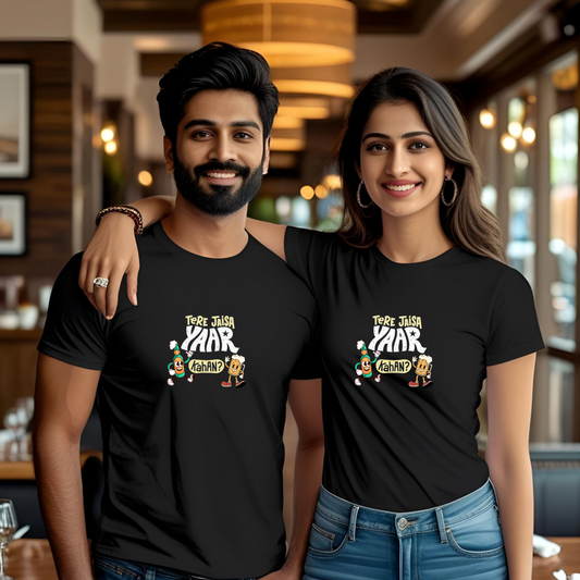 Tere Jaisa Yaar Kahan | Cotton Tshirt | Black | Men | Women