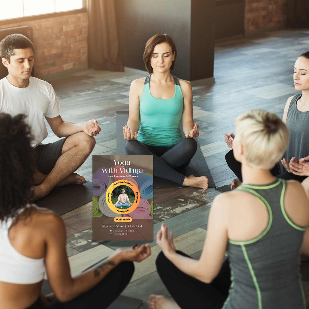 Yoga Session Printable A3 or A4 Poster