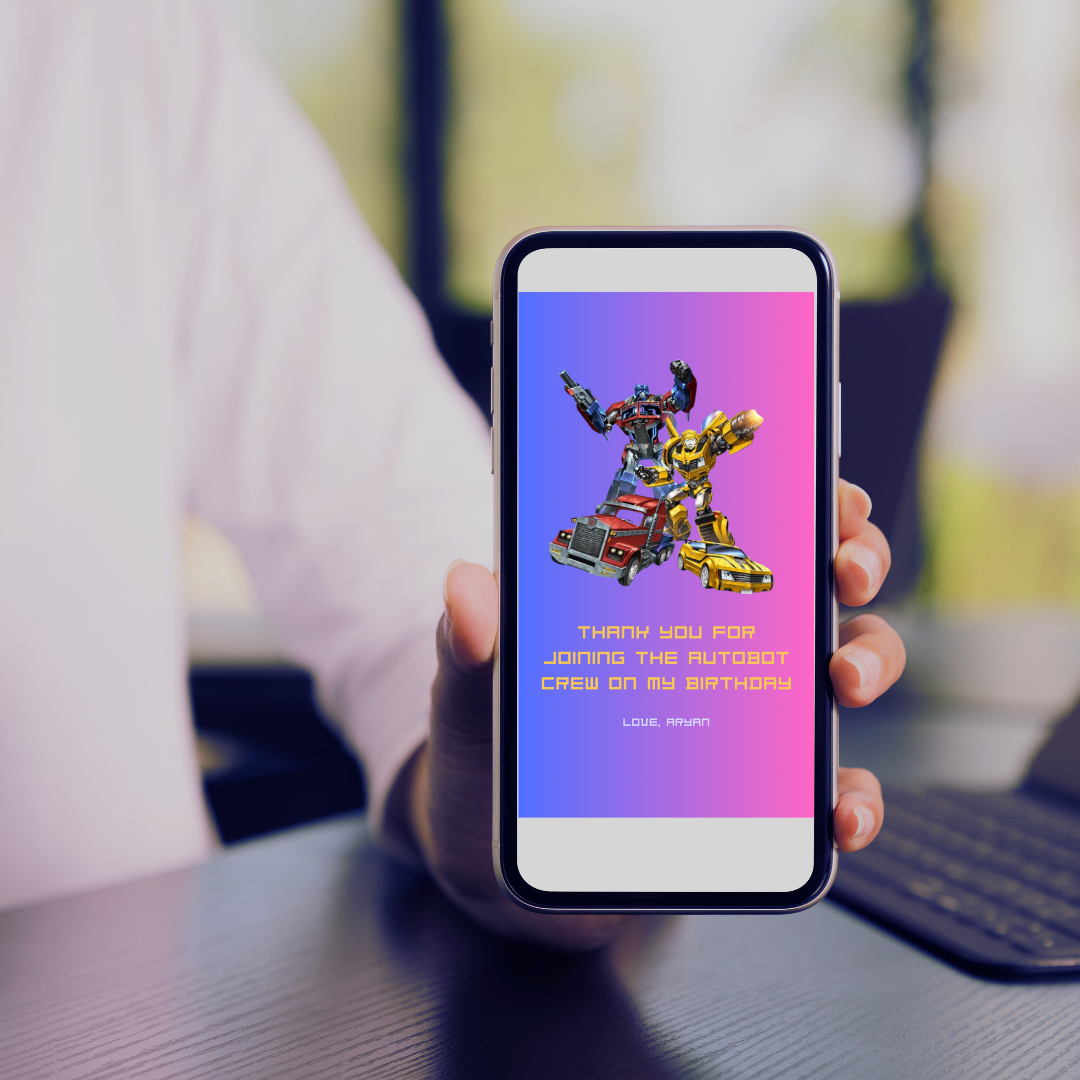Robotic Mobile Thank You Card