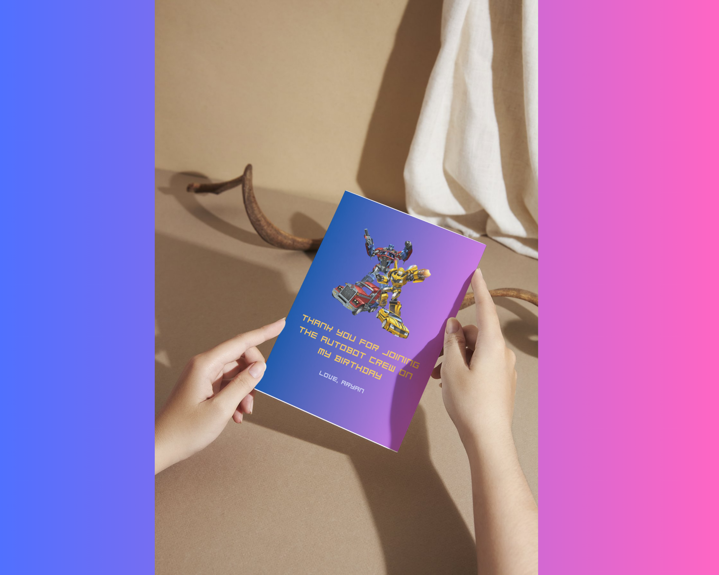Robotic Printable Thank You Card | 15 Cards Pack
