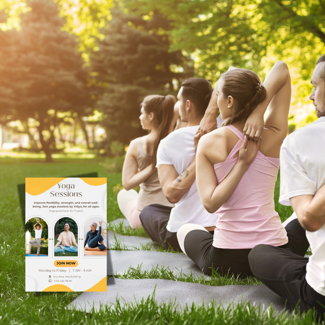 Yoga Session for All Printable A3 or A4 Poster