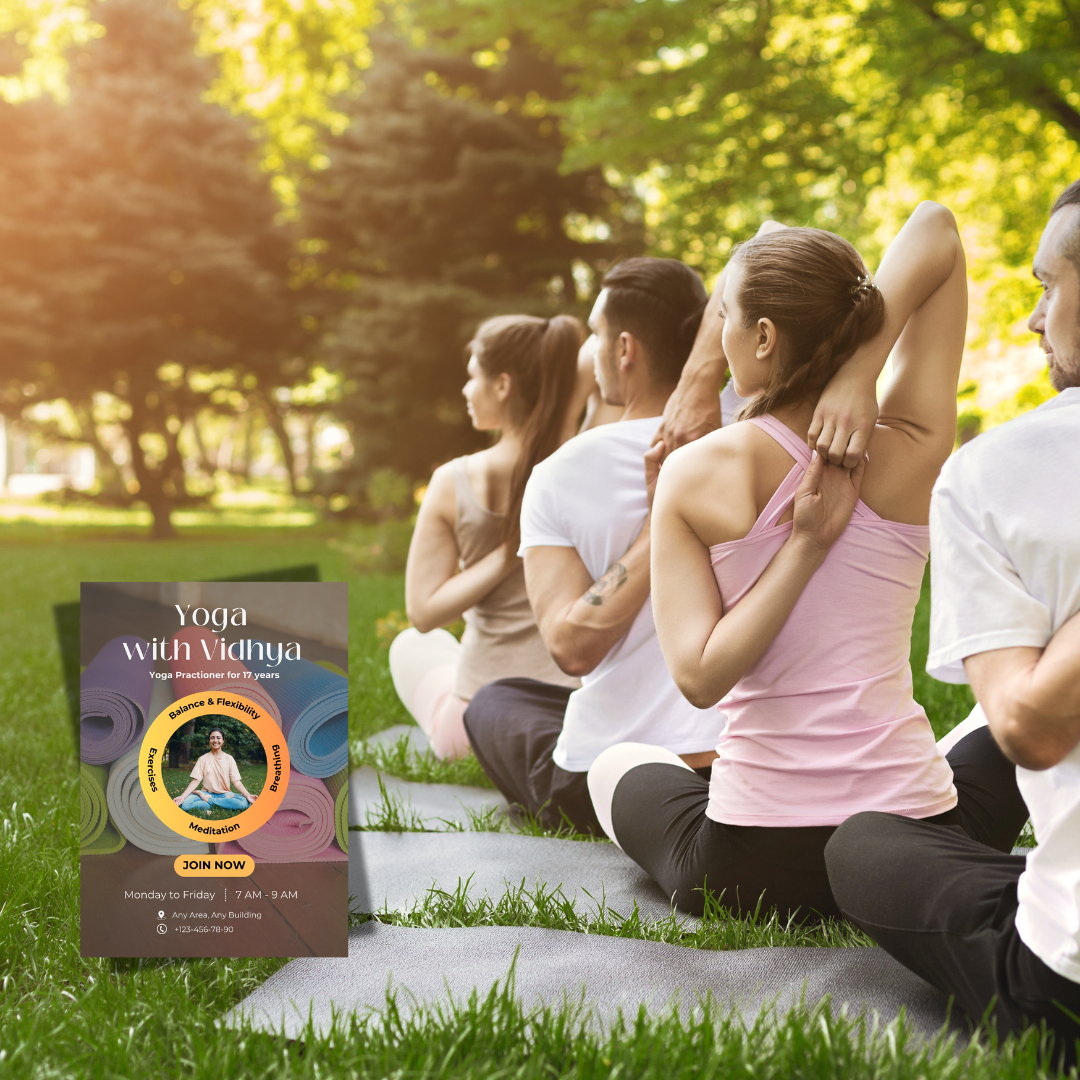 Yoga Session Printable A3 or A4 Poster