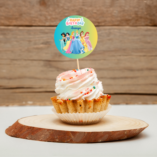 Princess themed cake topper | Pack of 6