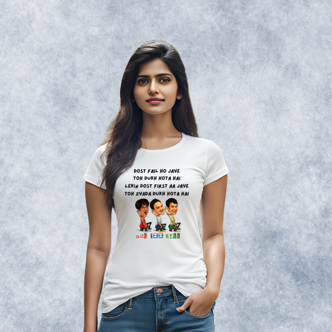 All is well | Cotton Tshirt | White | Men | Women