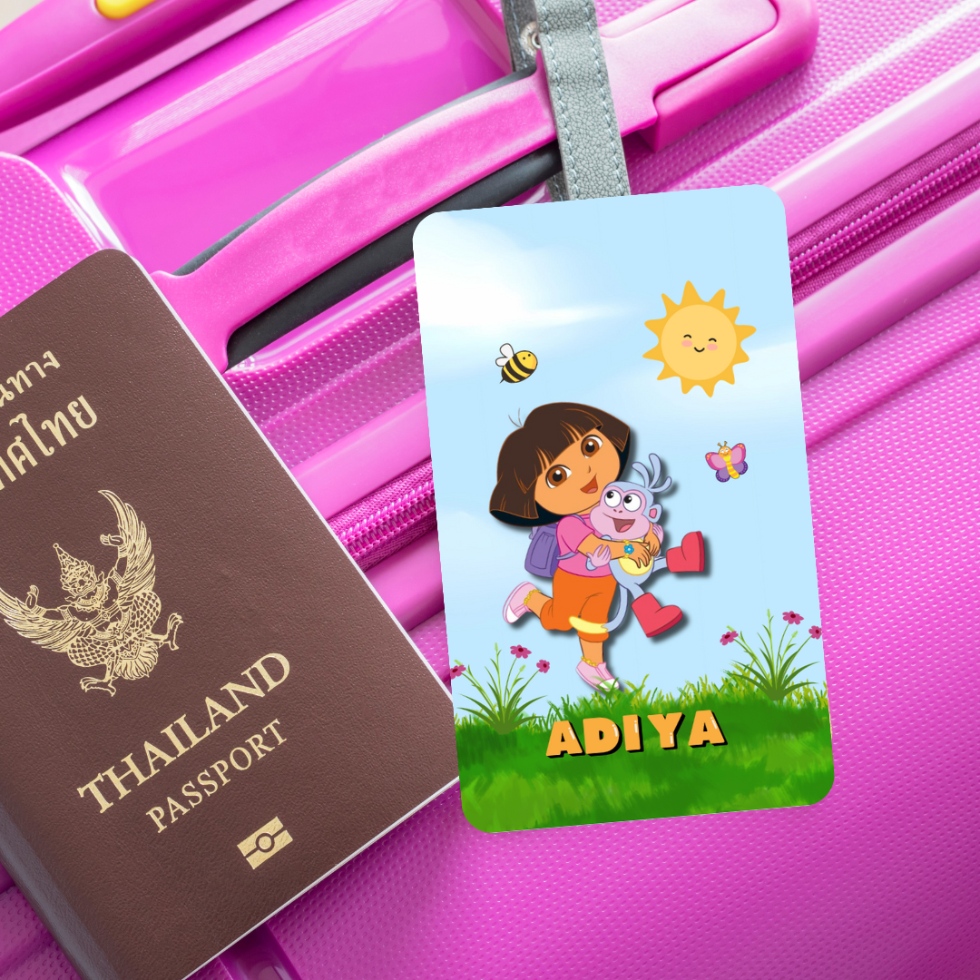 Dora Personalized Vertical Name Tag