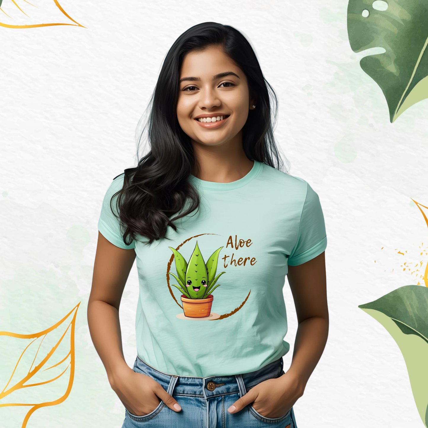 Aloe There T-shirt | For Nature lovers | Mint Green | Women | Men