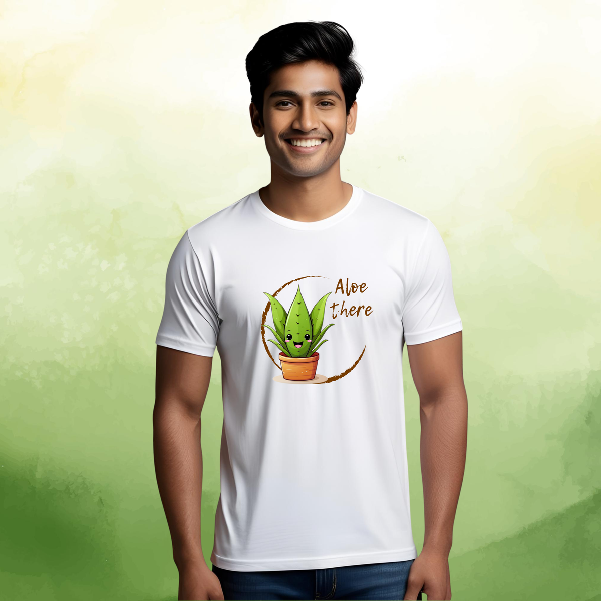 Aloe There T-shirt | For Nature lovers | White | Women | Men