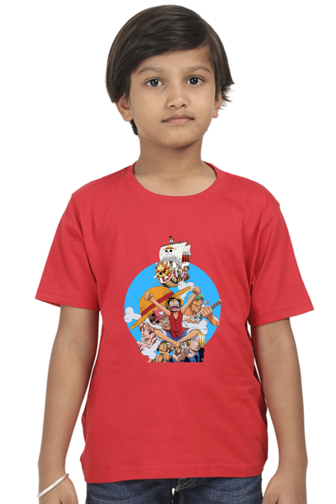 One Piece Luffy T-shirt | Red | Boys