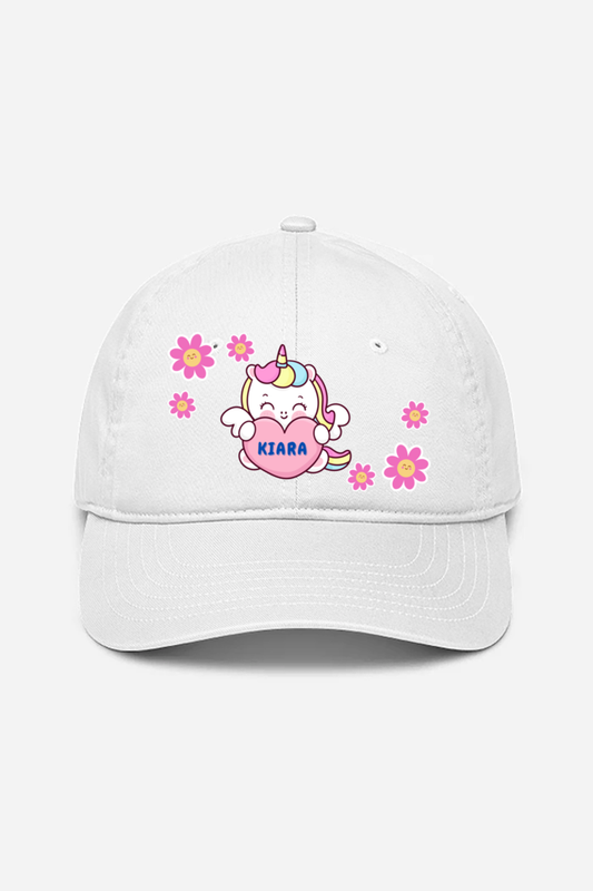 White Cotton Cap | Unicorn