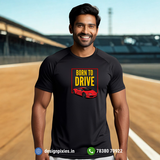 Born to Drive | Cotton Tshirt | Black | Men | Women