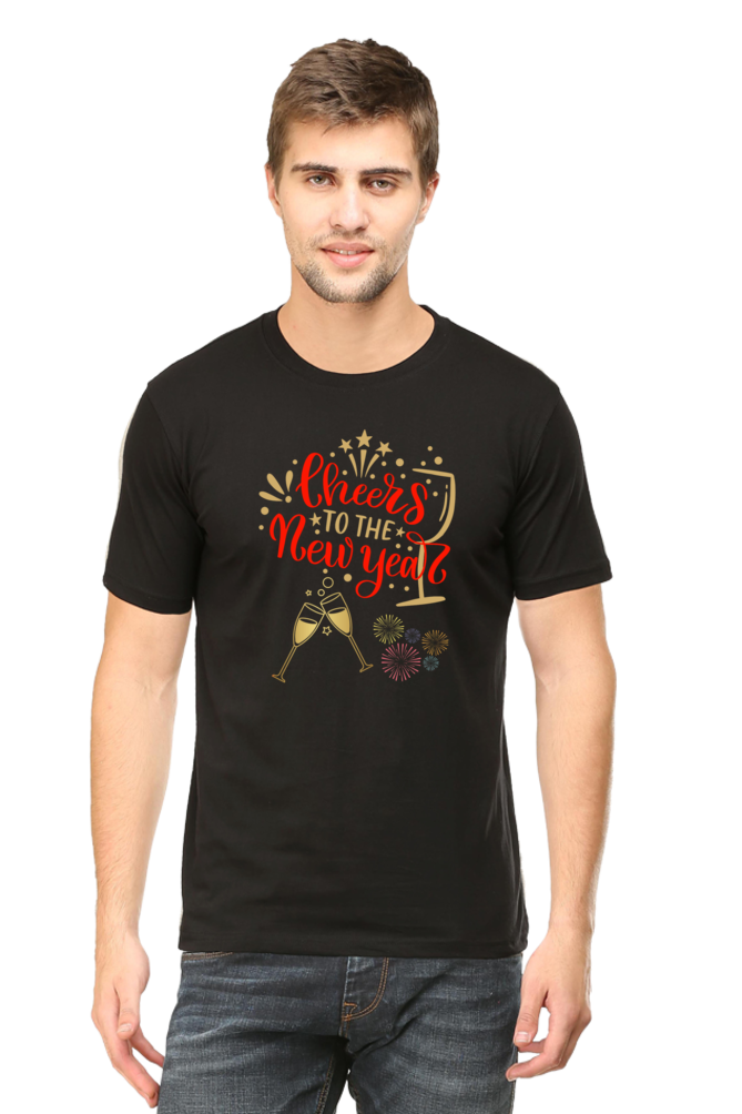 Cheers to New Year T-shirt | Black | Women | Men