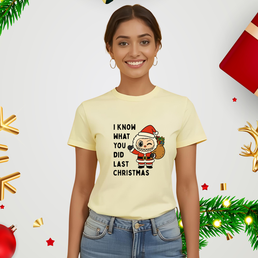 Christmas Labubu T-shirt | Yellow | Women | Men
