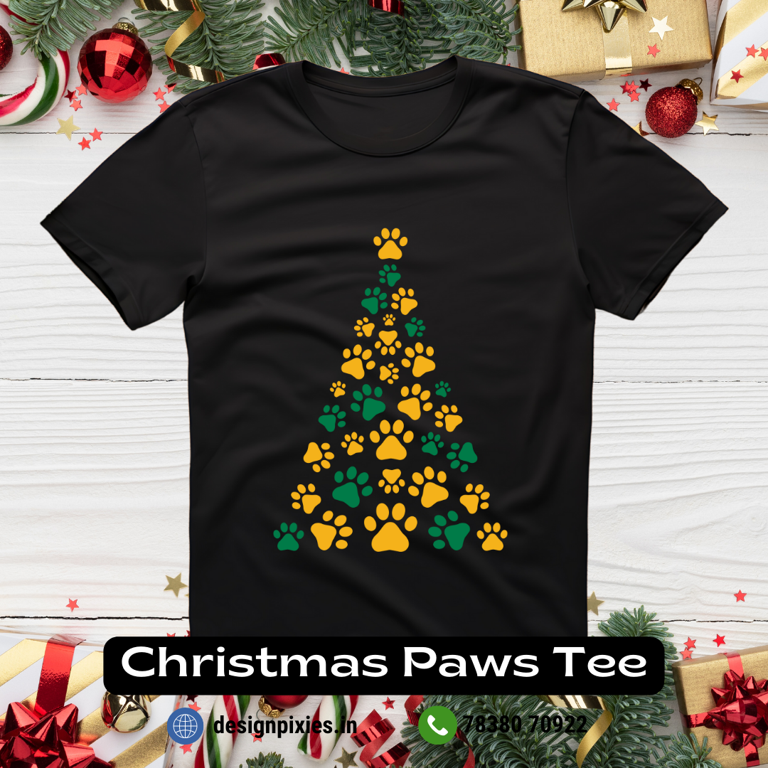 Paw Tree T-shirt | Black | Women | Men