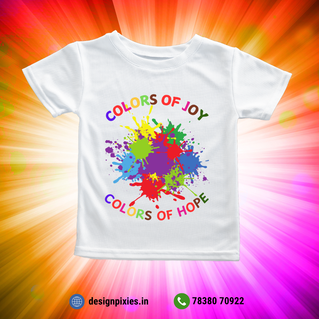 Colours of Joy T-shirt | White | Kids