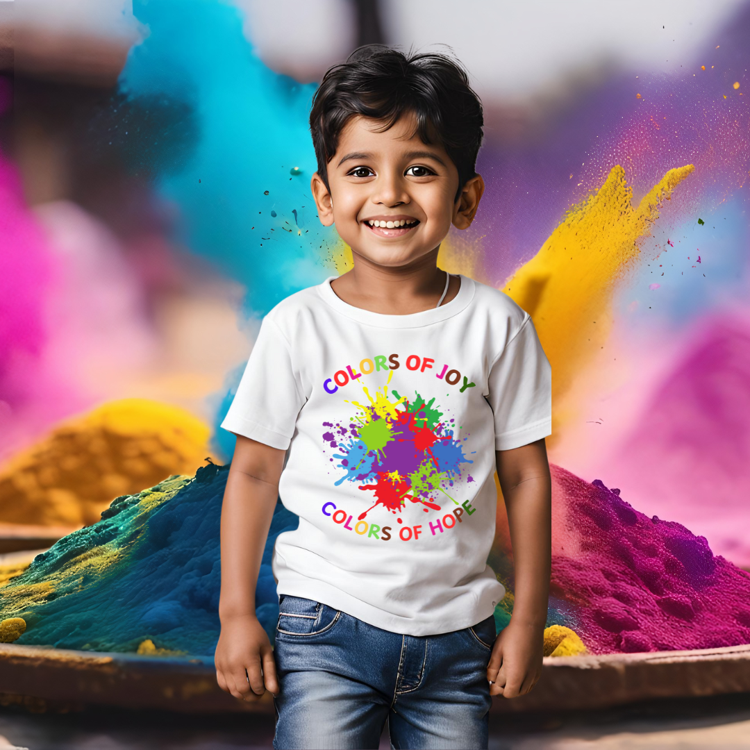 Colours of Joy T-shirt | White | Kids