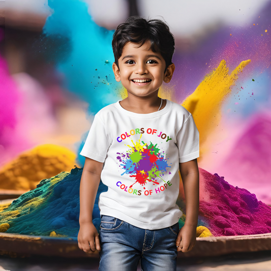 Colours of Joy T-shirt | White | Kids