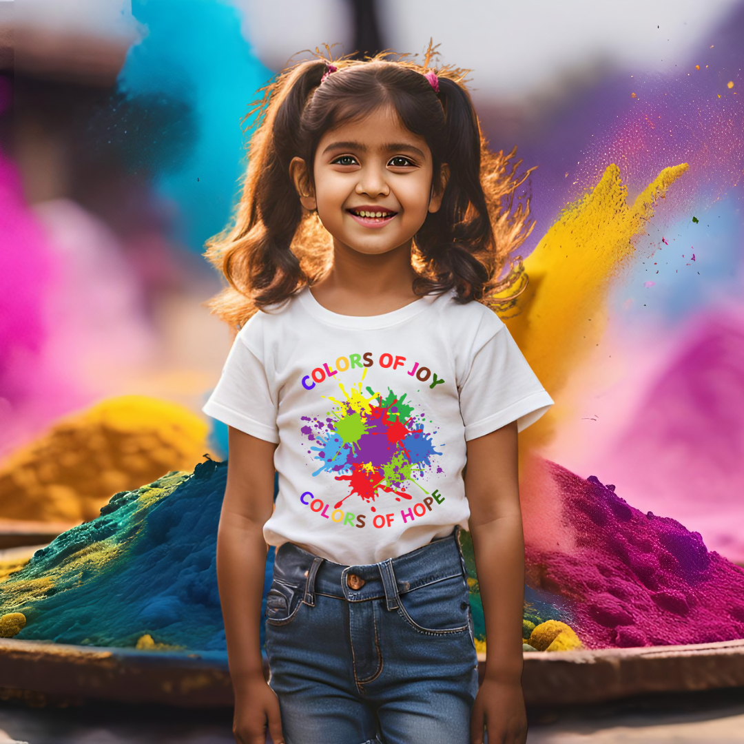 Colours of Joy T-shirt | White | Kids