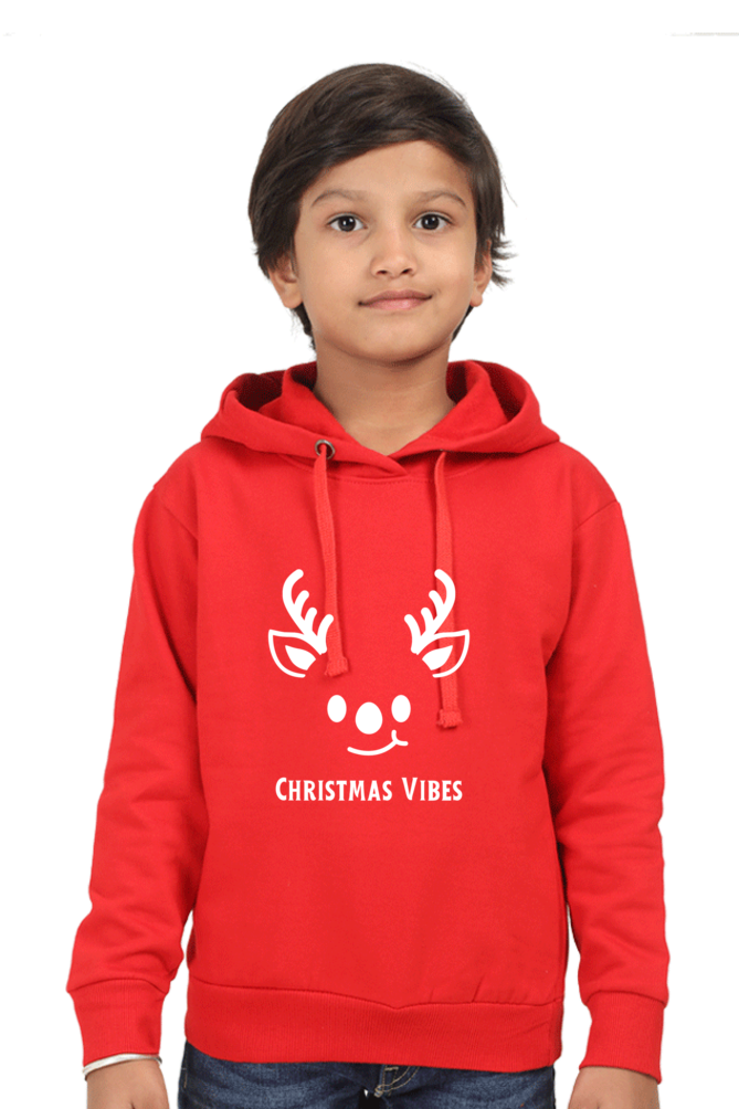 Kids Glow-in-Dark Hooded Sweatshirt | Red | Kids