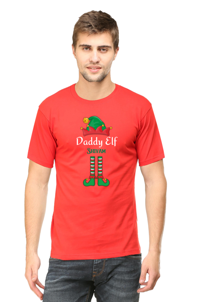 Little Elf Christmas Elf Family T-shirt | Personalize with Names | Red | Men | Women | Kids