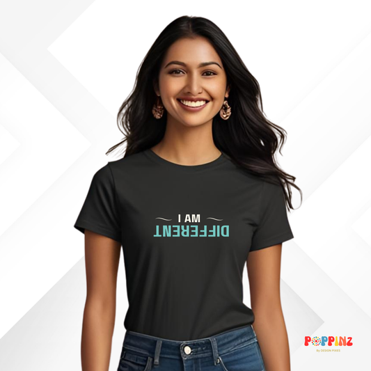 I Am Different Cotton Tshirt | Black | Men | Women