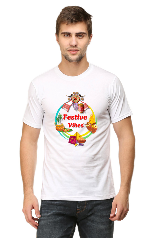 Festive Vibes T-shirt | White | Men | Women